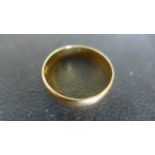 A 22ct Yellow Gold Wedding Band, size M - light surface scratches - usage wear, approx 2.