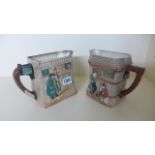 Two Royal Doulton series Ware Jugs - Oliver Twist and Pipwick Papers - both in good condition