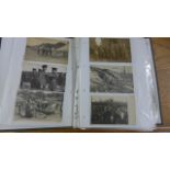An album containing approximately 188 postcards relating to World War One and a number of News