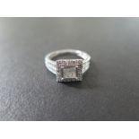 A sterling silver diamond ring size L - approx weight 2.