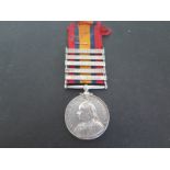 A Victorian South Africa Service Medal with South Africa 1902, South Africa 1901, Transvaal,
