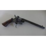 A 19th Century Rimfire Target Revolver Pistol, 25 cm long, stamped ELG, pin fire,