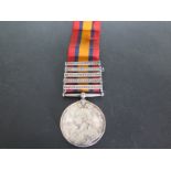 A Victorian South Africa Medal with five clasps, South Africa 1901, Diamond Hill, Johannesburg,