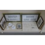 A selection of items relating to Clare College,