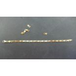 An 18ct Yellow Gold Bracelet with spare links - approximate total weight 6 grams - 18 cm long,