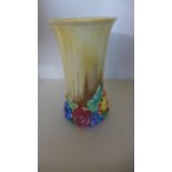 Clarice Cliff Bizarre "My Garden" trumpet vase - 15 cm tall - in good condition