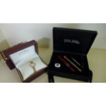 A Ladies Rotary plated Quartz Wristwatch with box and spare link - in clean condition and A Folli
