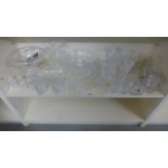 A selection of Waterford Crystal items including bowls, candle holders,