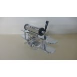 A Chrome Aeroplane Desk Stand with Calendar and Penholder - 13 cm tall x 23 cm x 18 cm