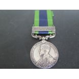 A George V India Medal with North West Frontier clasp awarded to 266349 Pte G.