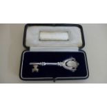 A silver presentation key to Miss Pat Hornsby-Smith MP for the opening of an extension to the