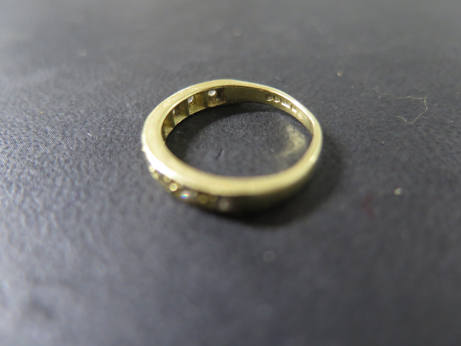 An 18ct Gold Modern Diamond Half Eternity Ring, 9 stones, round brilliant, Colour G/H, - Image 3 of 3