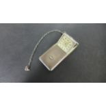 A Silver Cased Rotary Manual Wind Purse Watch - 3 cm wide - working in saleroom - generally good -