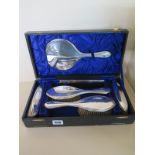 Box Silver Brush and Comb Set - good condition for its age