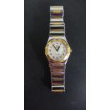 An Omega Constellation Ladies Stainless Steel Bracelet Quartz Wristwatch with Mother of Pearl dial