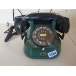 A Bell Telephone with Metal Body - 1950s - 14 cm high with brass bar carry handle