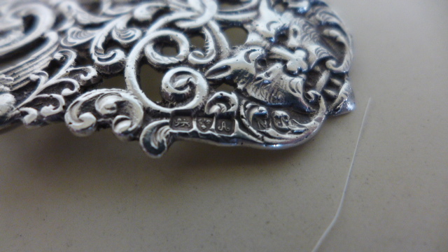 A silver nurses buckle, a silver back brush, - Image 5 of 5