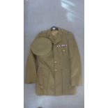 Royal Signals Officers Jacket and peaked sd cap with badges,