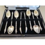 Six Chinese Silver 900 Spoons and Nip by Wang Hing - approx 4 troy oz - all generally good -