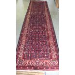 A Hand Knotted Hamadan Runner, 3.50m x 1.09m