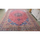 A Hand Knotted Meshed Rug, 4.06m x 2.98m