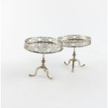 A pair of novelty silver bonbon dishes, by Mappin and Webb, Sheffield 1911, modelled as tripod