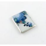 A continental silver and enamel cigarette case, apparently unmarked, probably Austrian,