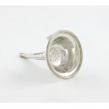 An Edwardian silver wine funnel, by H. Atkins, Sheffield 1908, plain circular form, shell side clip,