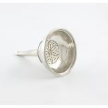 A George III silver wine funnel, by Crispin Fuller, London 1792, plain circular form, reeded border,