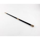 A silver-mounted conductor's baton, maker's mark OO, London 1921, tapering ebonised shaft, the