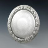 A Victorian Scottish silver salver, by Edwards and Sons, Glasgow 1876, circular form, the border