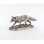 A modern silver model of a fox, by Camelot Silverware Ltd, London 2010, also signed Donaldson,
