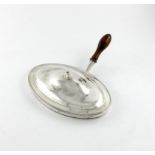 A George III silver Cheese warming dish, by John Emes, London 1798, oval form, the domed cover