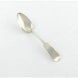 A 19th century American silver Fiddle pattern tablespoon, by William Nichols, Newport Rhode