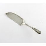 By Evald Nielson, a Danish silver serving slice, no.16, anno 1926, the tapering handle with a