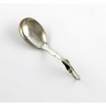 By Georg Jensen, a Danish silver spoon, design no. 21, assay mark for 1928, assay master C. F.