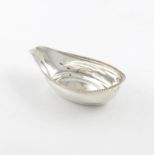 A George III silver pap boat, maker's mark partially worn, London 1811, oval form, gadroon border,