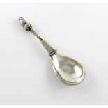 By Georg Jensen, a rare Danish silver serving spoon, design no. 39, assay date 1924, assay master C.