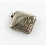 An Edwardian silver vesta case, by The Boots Pure Drug Company, Birmingham 1907, rectangular form,