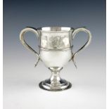 A George III silver two-handled cup, by Peter and William Bateman, London 1810, circular form,