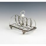 A George IV silver five-bar toast rack, by Emes and Barnard, London 1821, rectangular form,