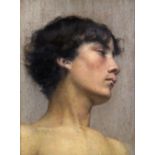 Florence E. Sherrard (exh. 1884-1895) Study of a head for Saint Sebastian Signed and titled on