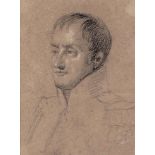 French School 19th Century Portrait of Napoleon Bonaparte Pencil on buff paper 10.75 x 8.5cm; 4 x