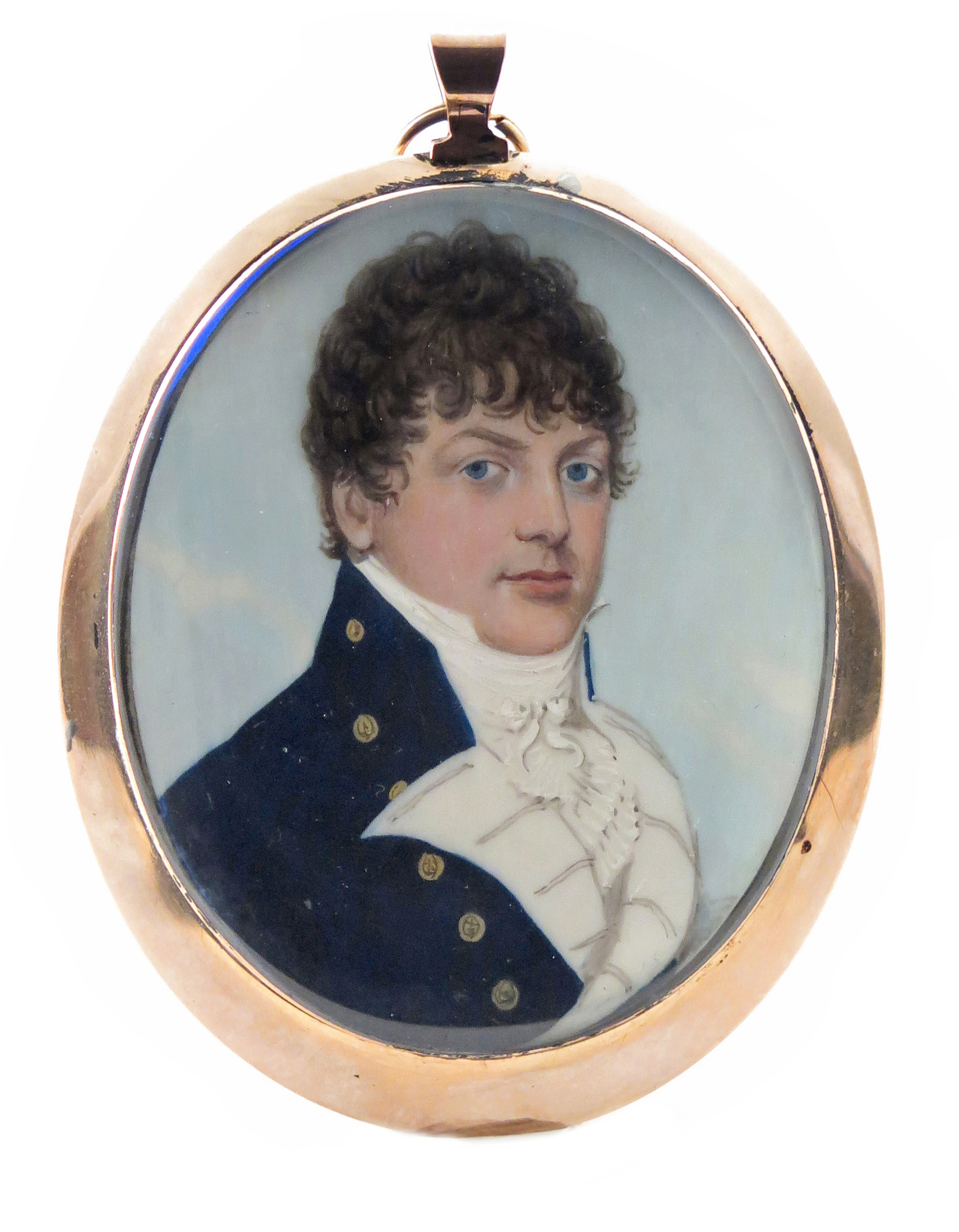 λ English School c. 1810 Portrait miniature of a gentleman, head and shoulders wearing a