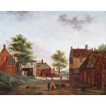 Attributed to Hendrik Frans de Cort (Dutch 1742-1810) A peaceful village scene Oil on canvas 33 x