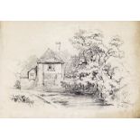 Edward Lear (1812-1888) A cottage by a stream Signed and dated May 16th 1839 Pencil, unframed 25.