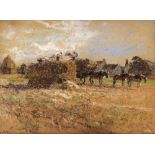 Léon Augustin L~Hermitte (French 1844-1925) Haymaking, Messy, Seine-et-Marne, France Signed with