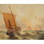 William Callcott Knell (1830-1880) The Dutch fishing boat Calais at sea Signed and dated 1862 Oil on