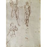 Cherubino Alberti (Italian 1553-1615) Studies of St John the Baptist carrying a crook and other