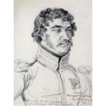 James Ward R.A. (1769-1859) Portrait of the Cossack Tamorfait Carnborlof Signed, dated July 1814 and